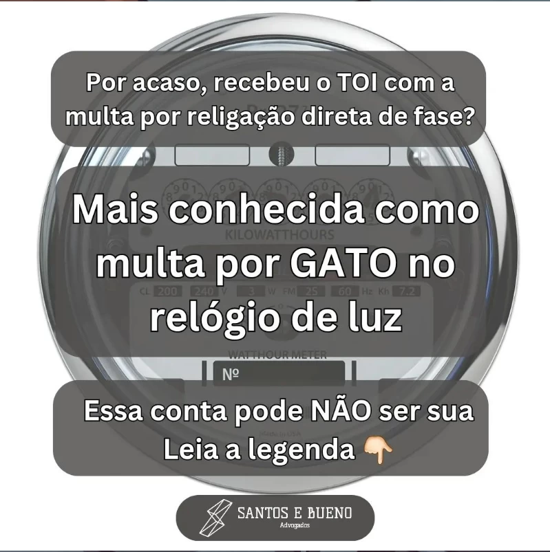 Multa na conta de luz por religação clandestina, o famoso "gato"