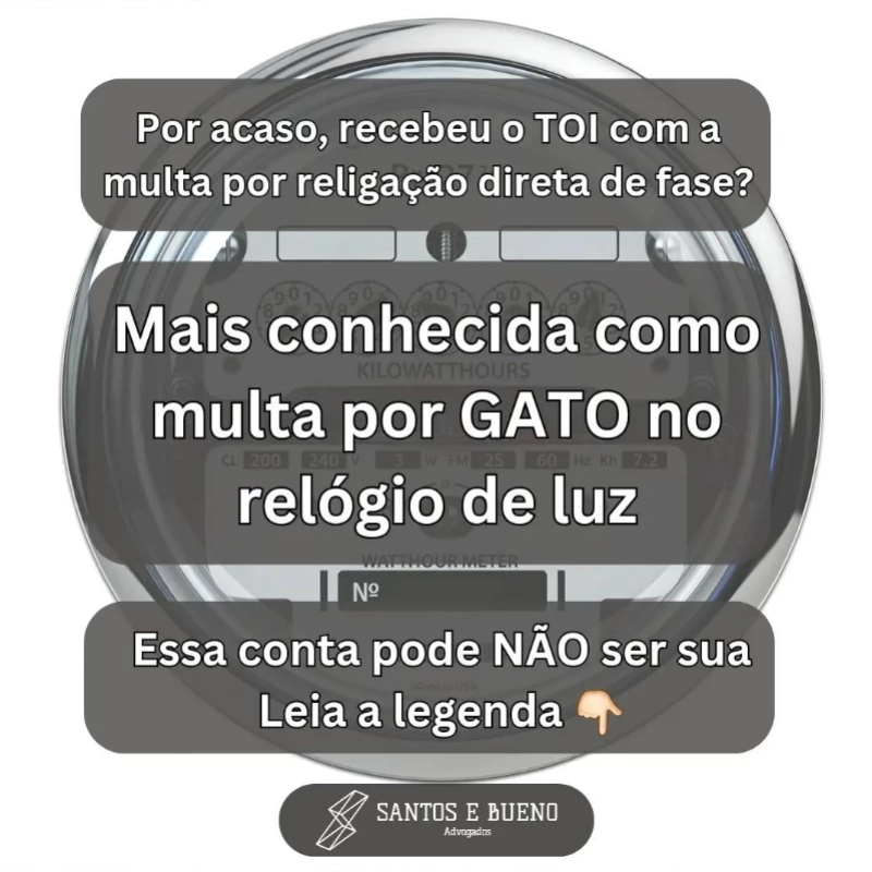 Multa na conta de luz por religação clandestina, o famoso "gato"