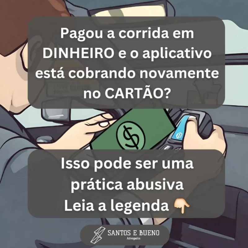 Pagou a corrida em dinheiro para o motorista e o App cobrou novamente no cartão?